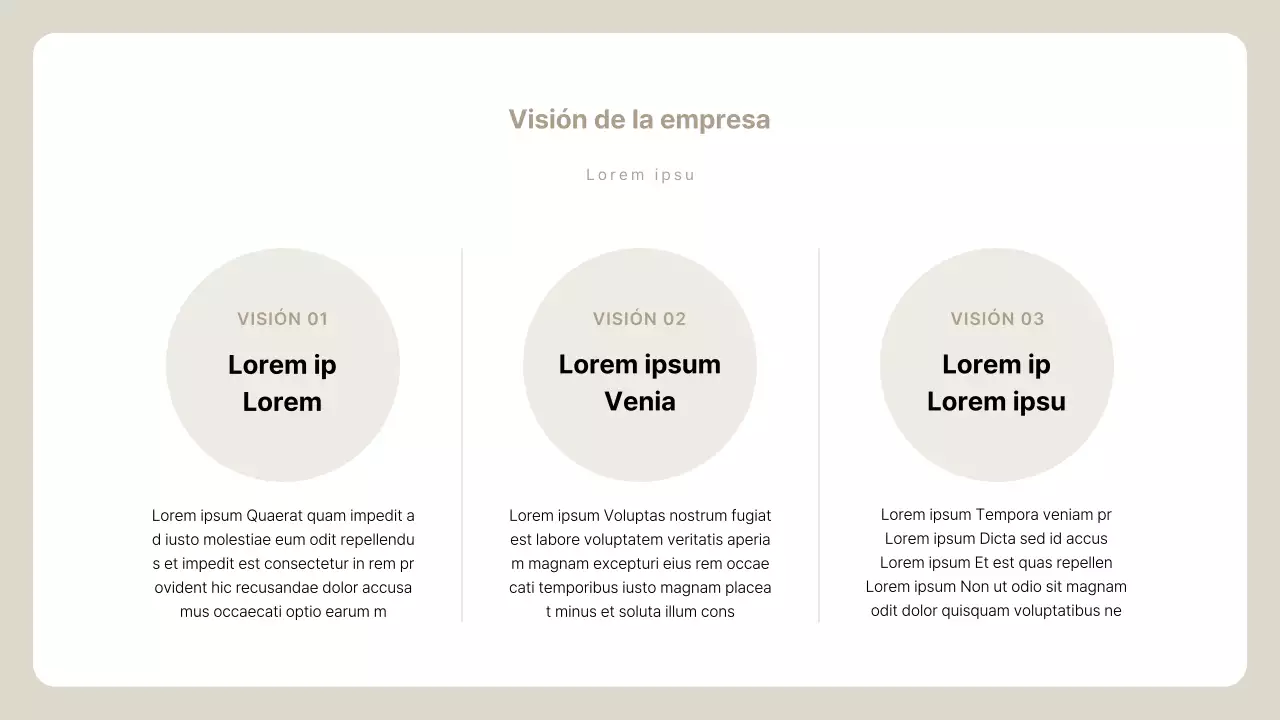 Descripción del perfil de la empresa Beige Simple