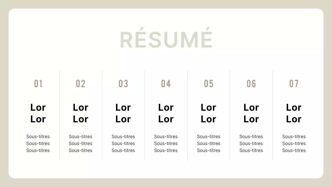 Beige Simple Description du profil de l'entreprise