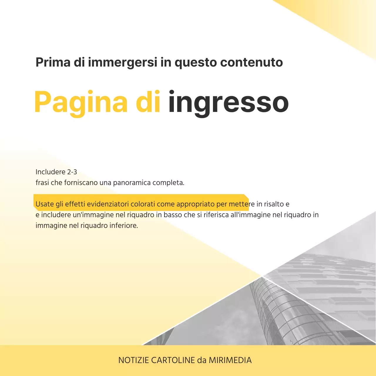 Promuovete la vostra attività Yellow Simple