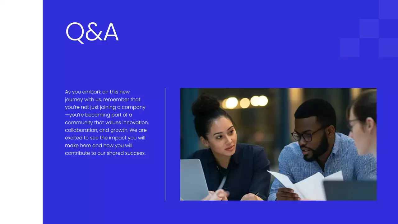 Blue Modern Employee Guide Presentation