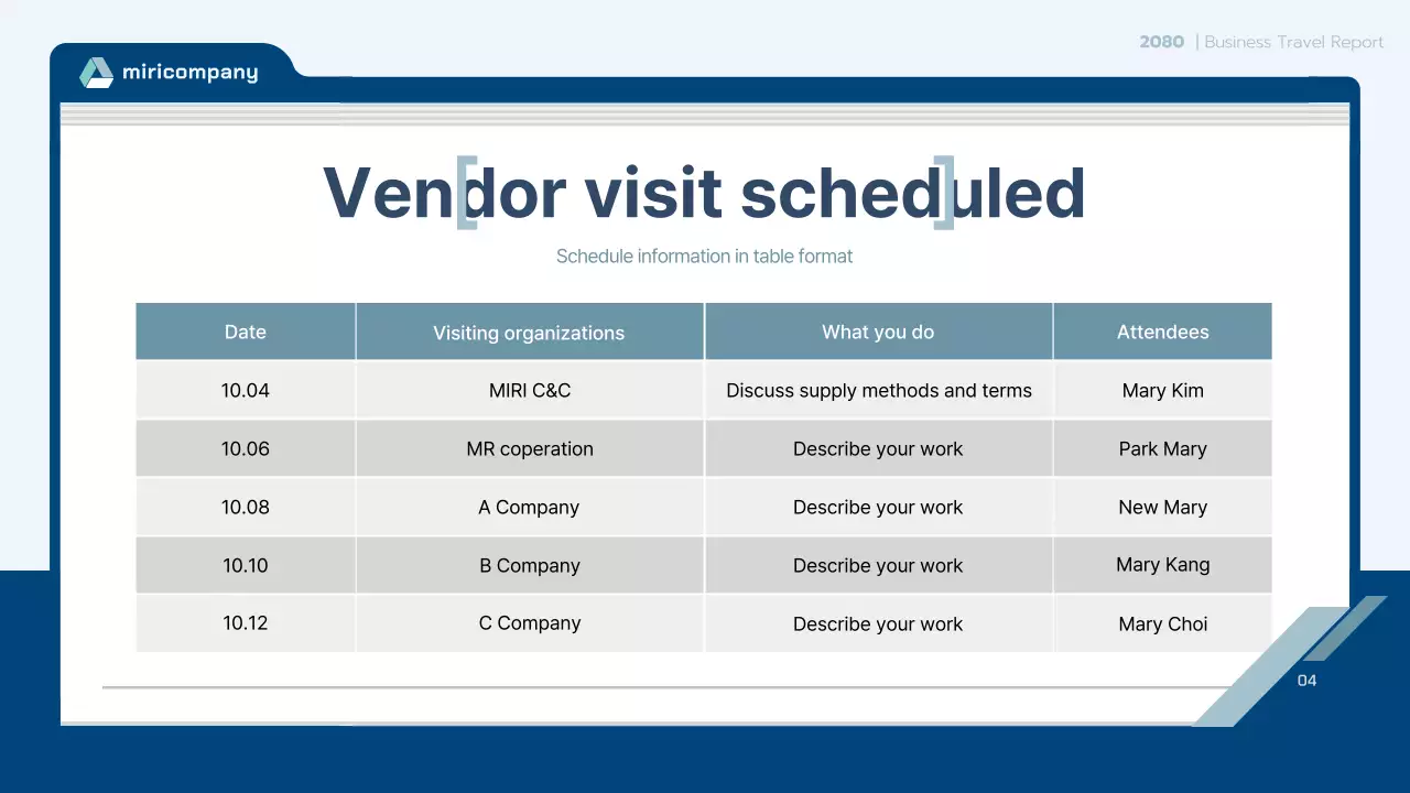 Blue Professional Travel Report Document Presentation
