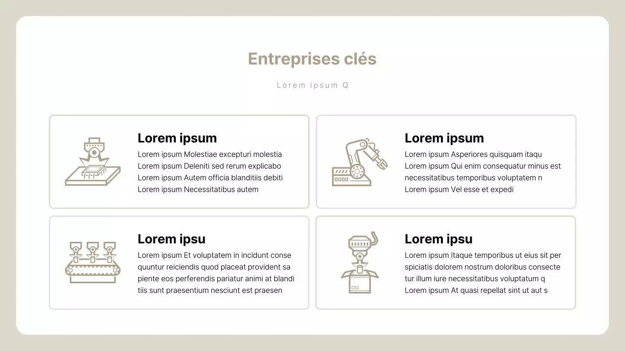 Beige Simple Description du profil de l'entreprise