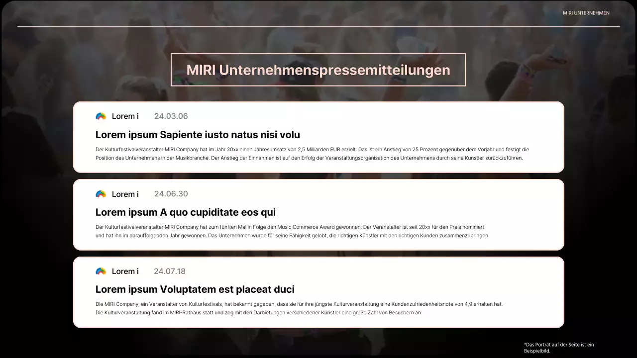 Orangefarbenes und trendiges Event-Pitchdeck für Unternehmen