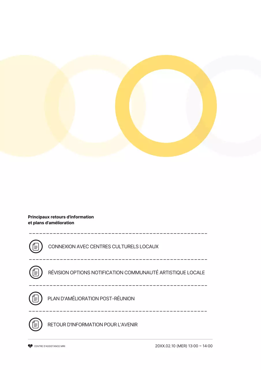 Fournir des informations sur le rapport jaune simple