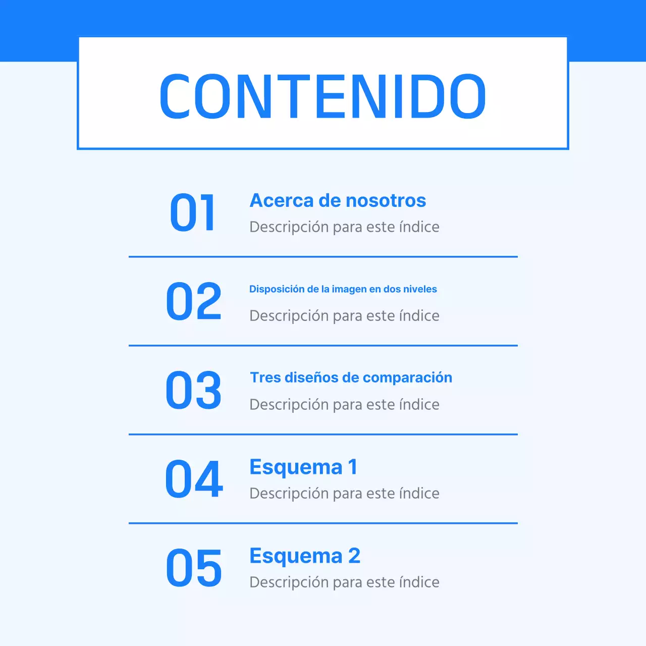 Plantilla de negocio simple azul