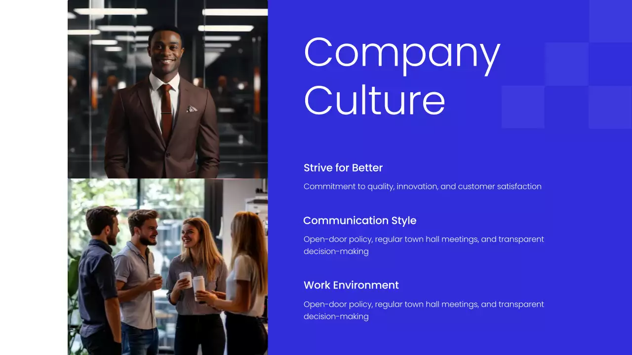 Blue Modern Employee Guide Presentation