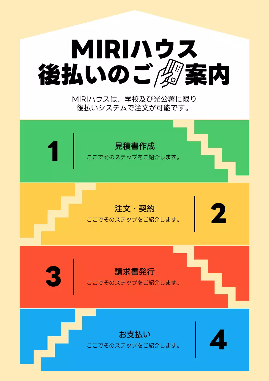カラフル シンプル 支払い 案内 ポスター