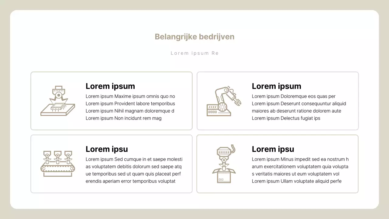 Beige Simple Beschrijving van het bedrijfsprofiel