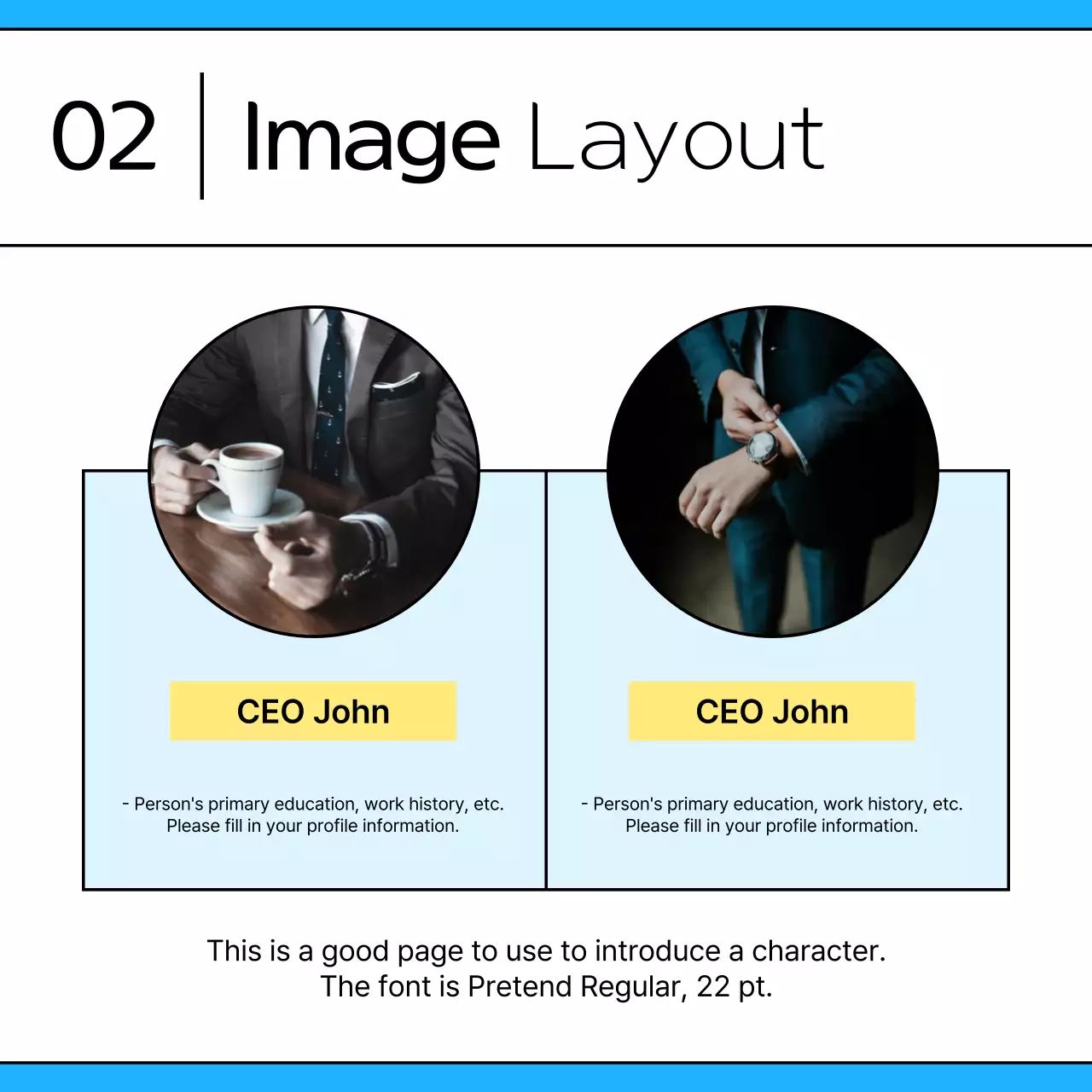 Blue Clean Business Template Instagram Carousel