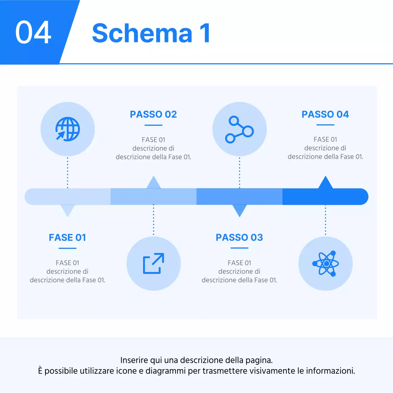 Modello aziendale semplice blu