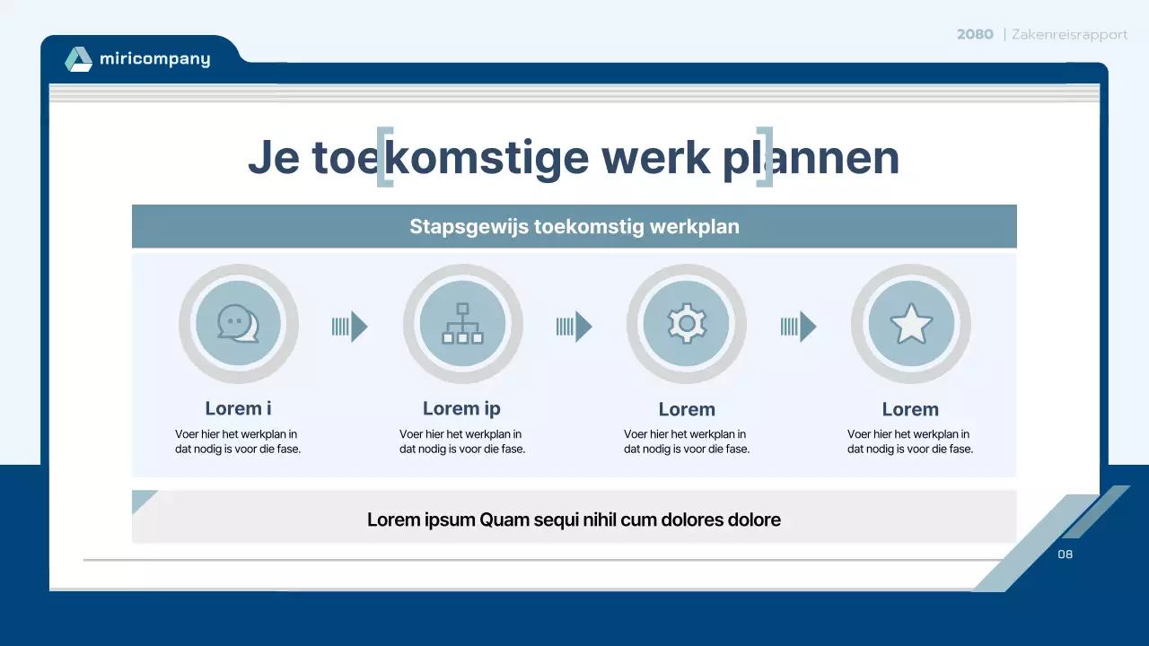 Lichtblauw schoon contract voor reisverslag