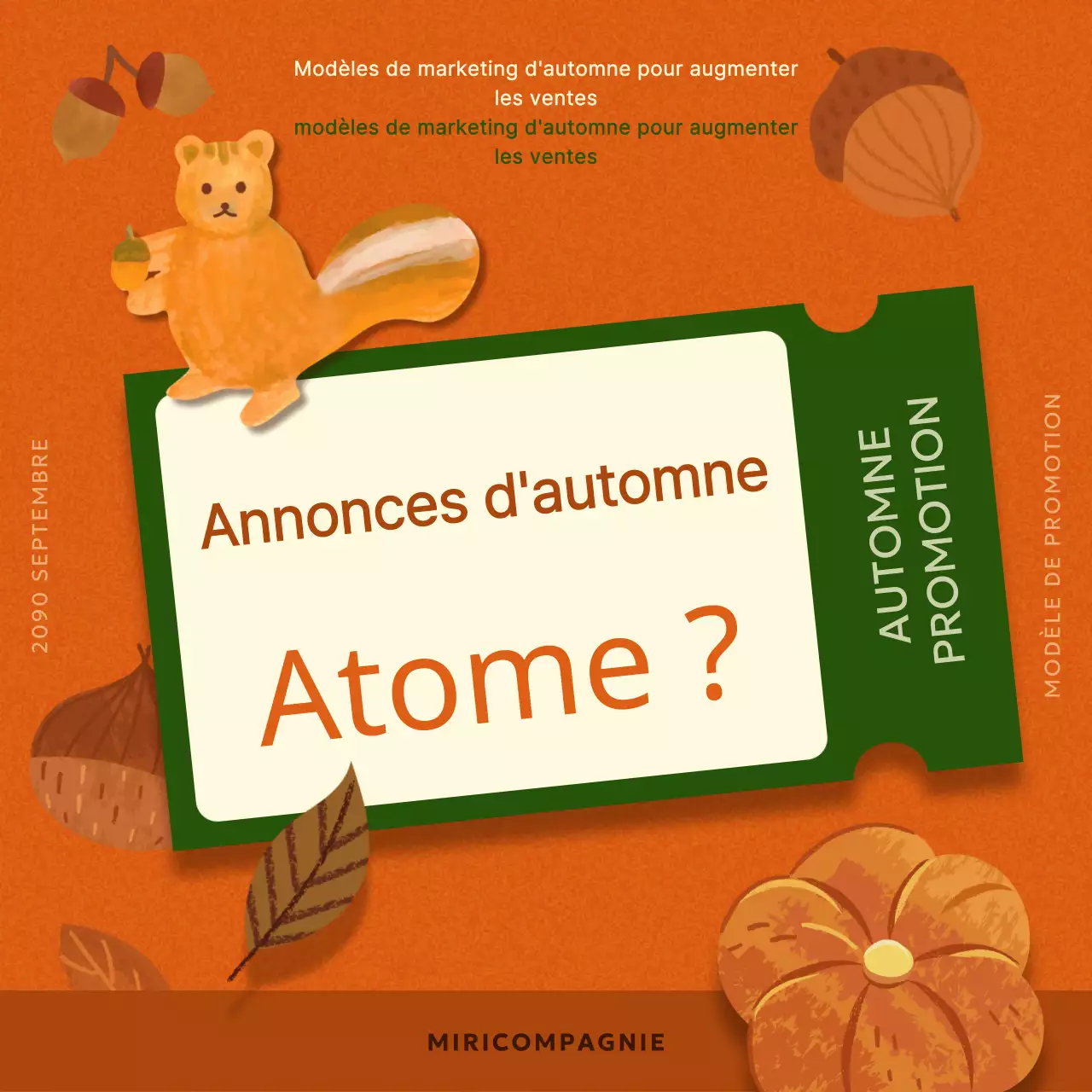 Un tour d'horizon des promotions automnales en orange et marron