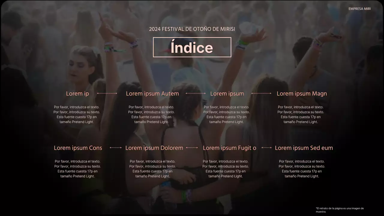 Un evento naranja y a la última