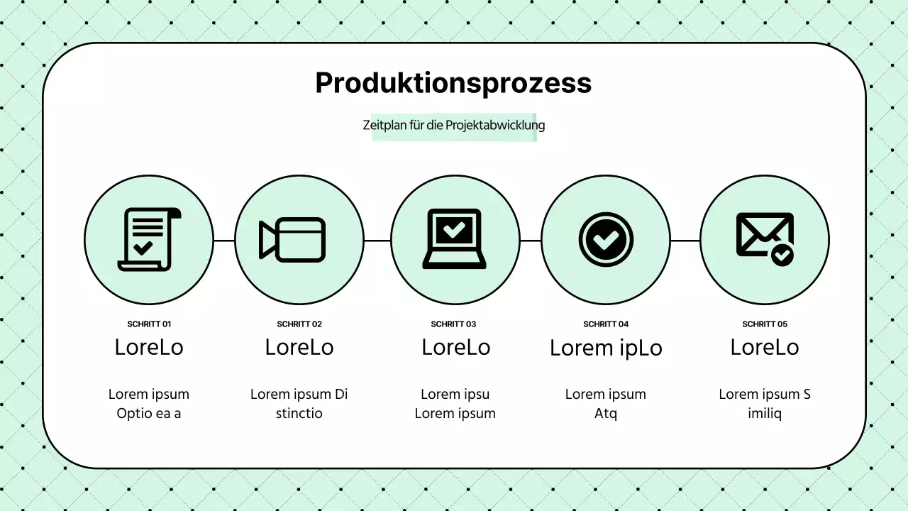 Einfaches, mintfarbenes Angebot einer Videoproduktionsfirma