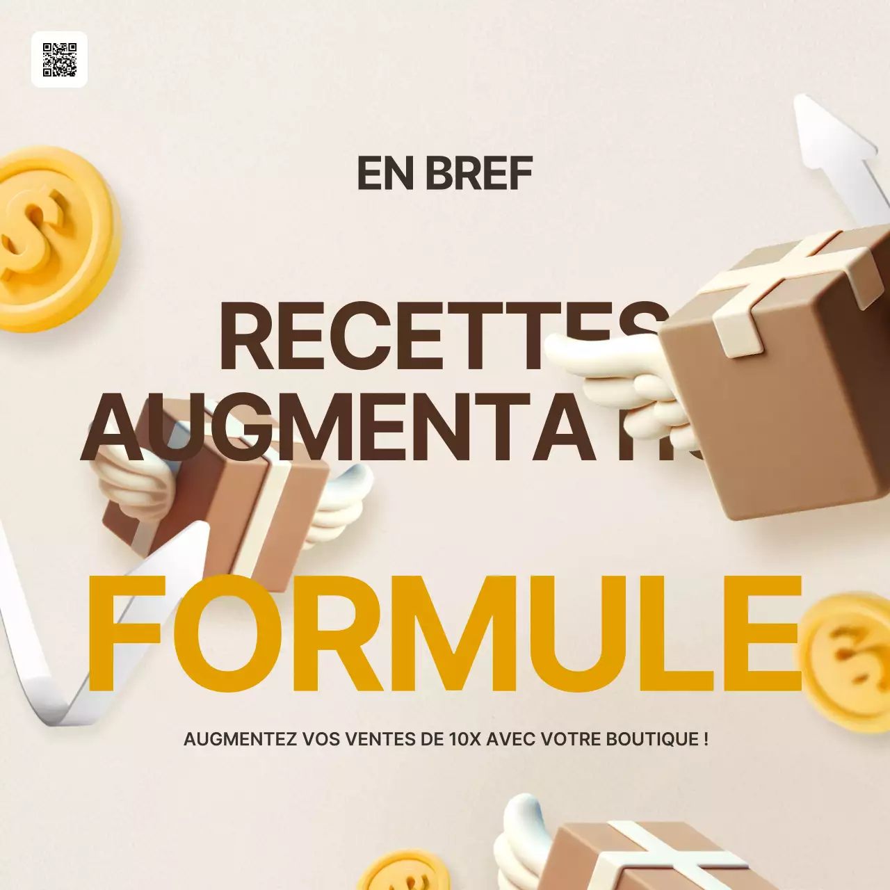 Promotion des ventes beige simple