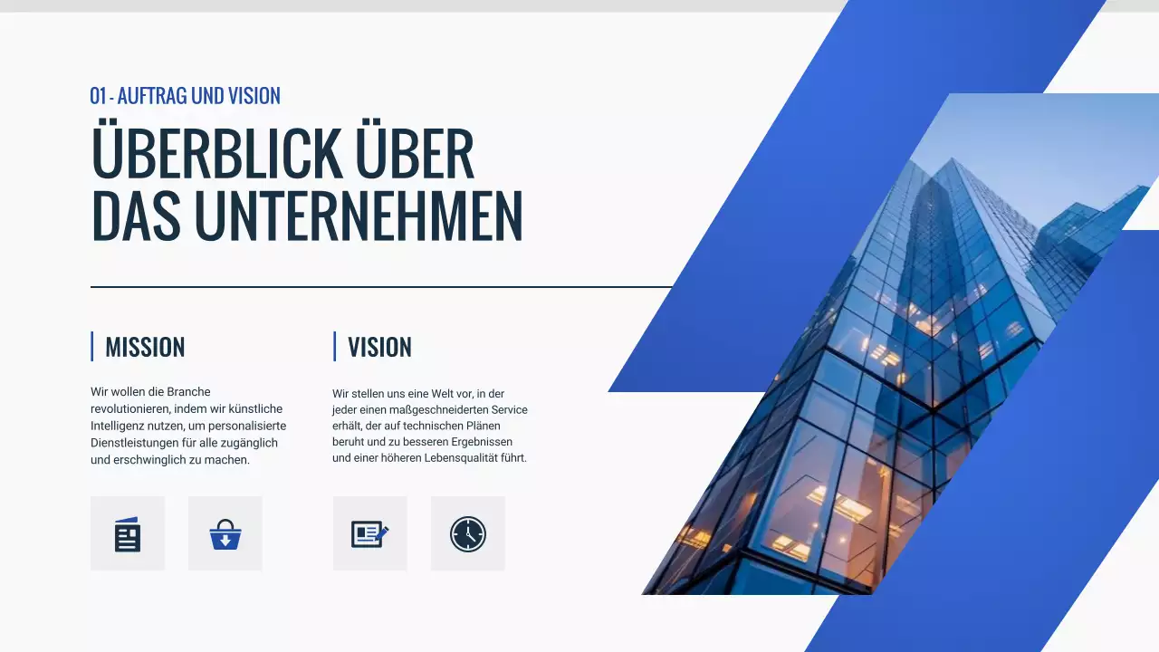 blue modern Pitch Deck Dokument
