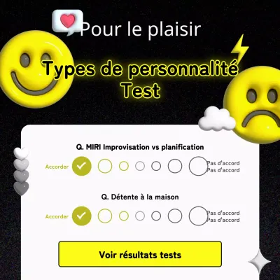 Un billet sur le test MBTI noir et jaune