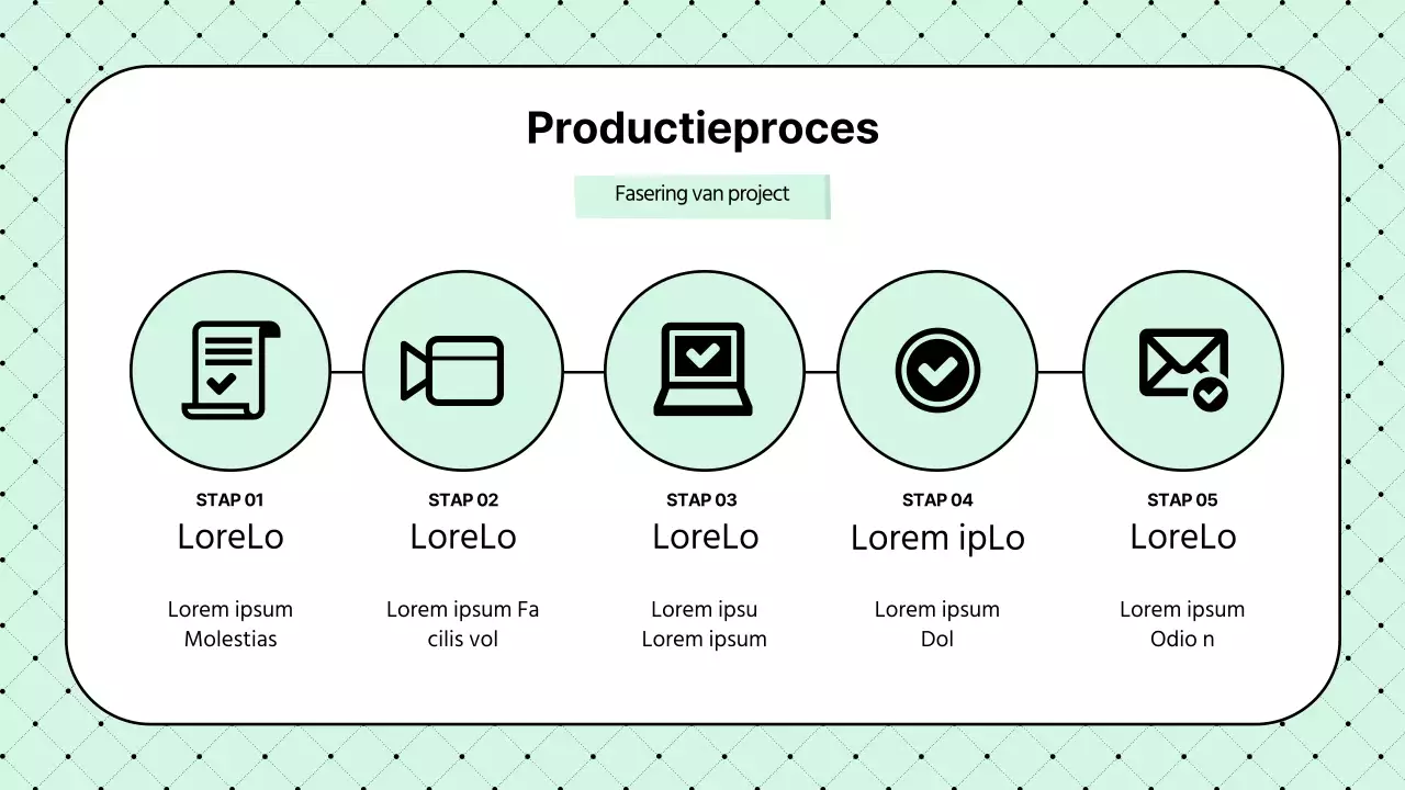 Eenvoudig, mintkleurig voorstel voor videoproductiebedrijf