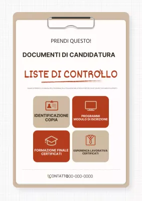 Beige Lettera semplice Modulo di domanda