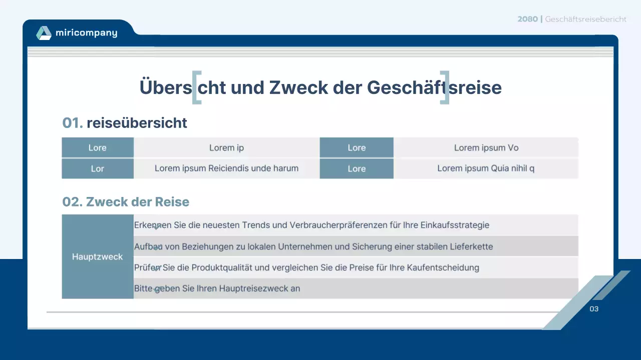 Hellblauer sauberer Reisebericht Vertrag