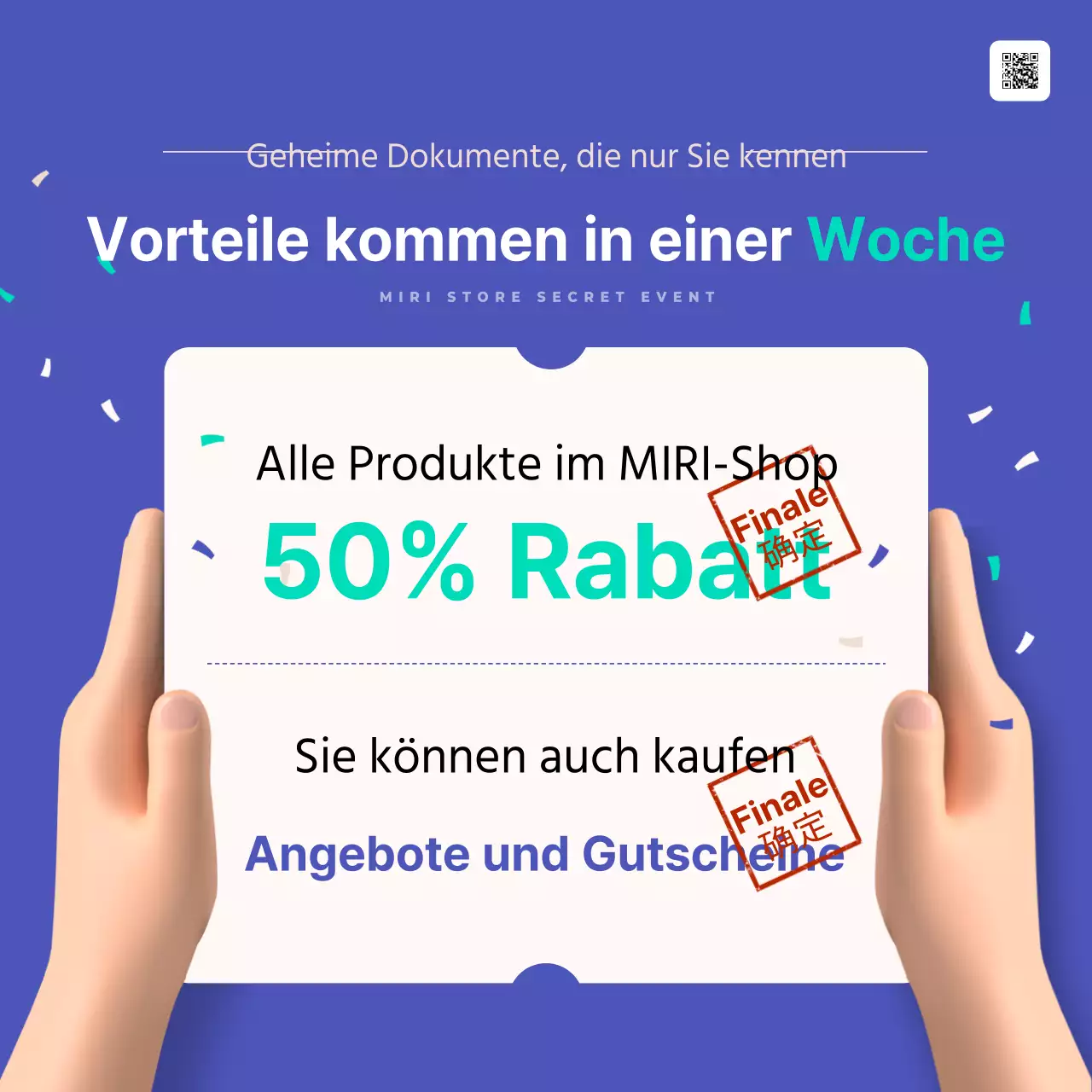 Blue Modern Rabattaktion