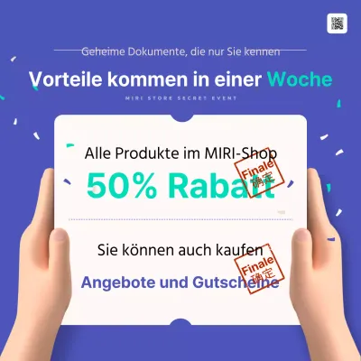 Blue Modern Rabattaktion