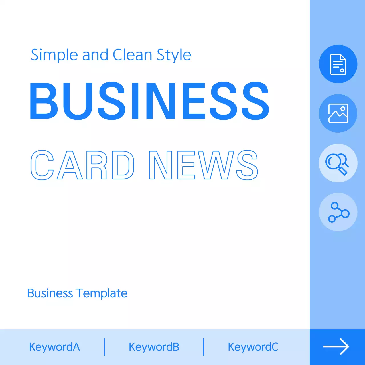 Blue Clean Business Template Instagram Carousel