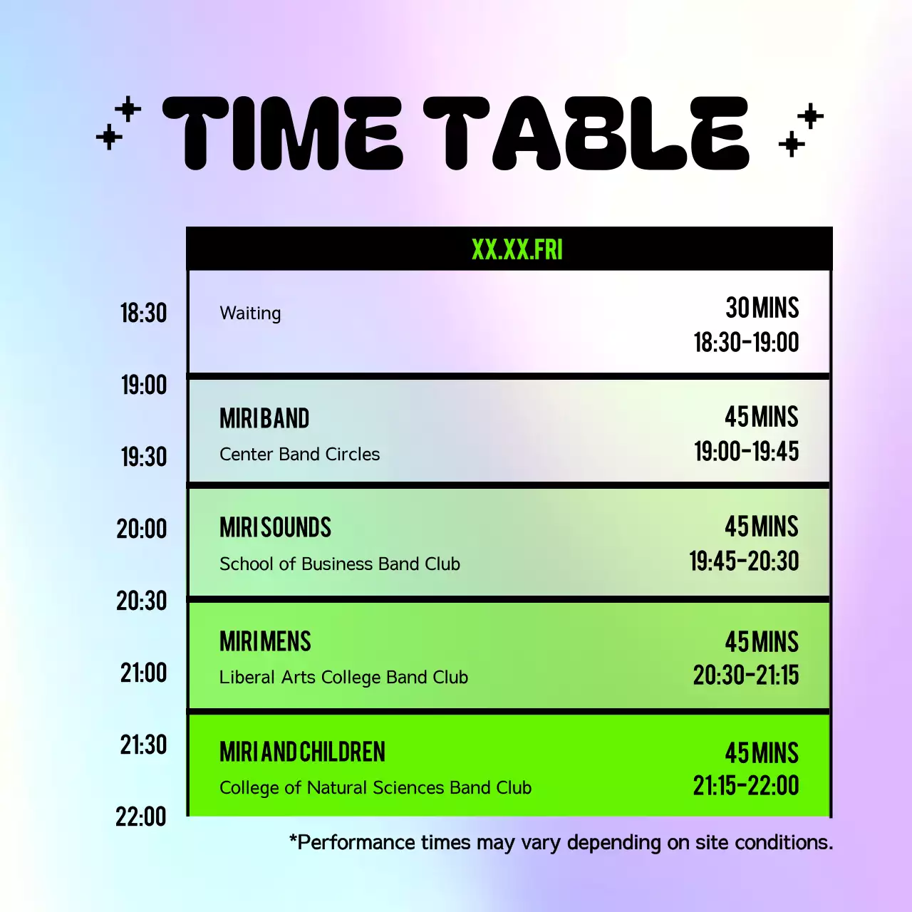 Rainbow Playful Band Event Instagram Carousel