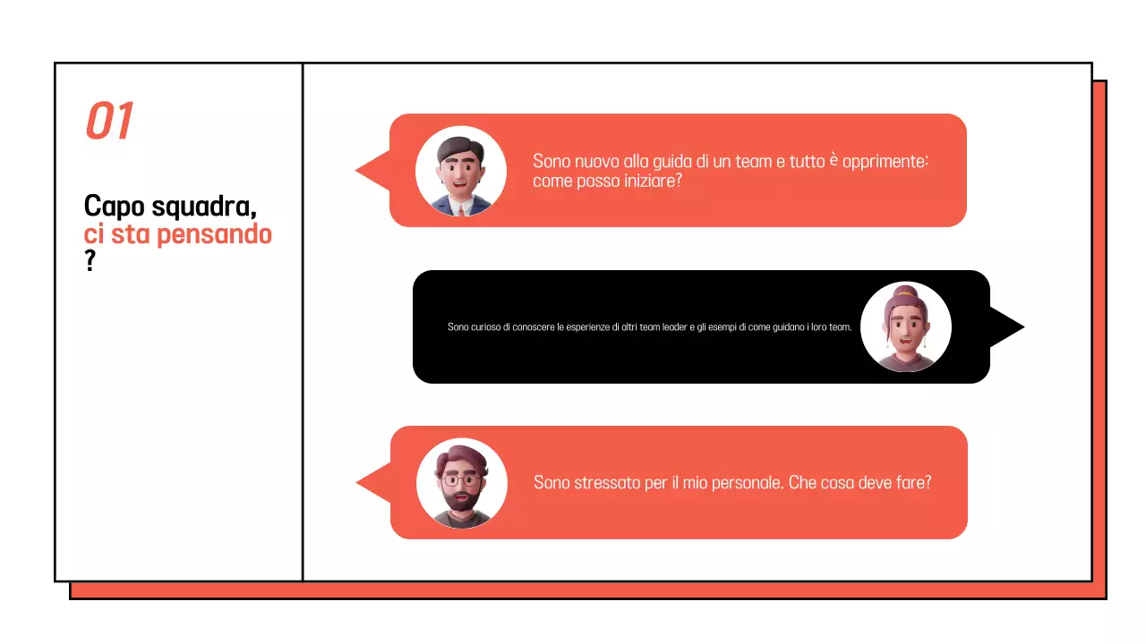 Promuovere un semplice seminario interno in bianco e arancione