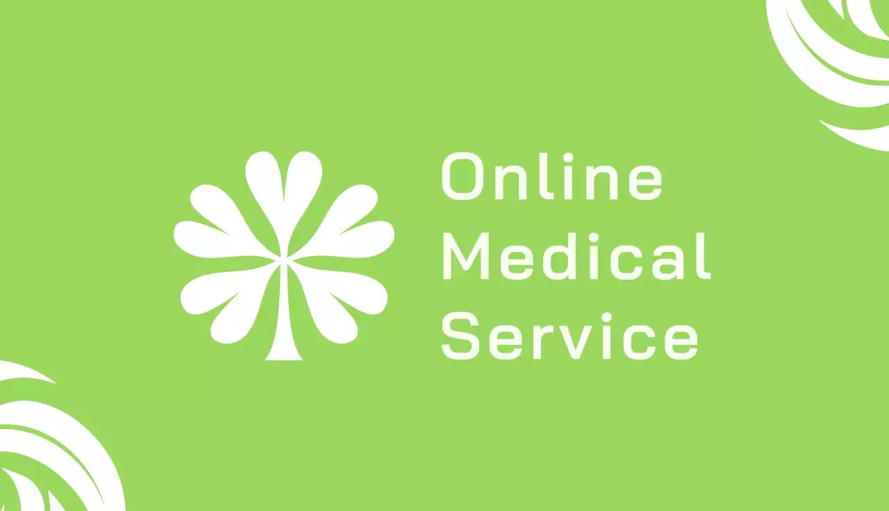 Green Minimal Telehealth Business Card