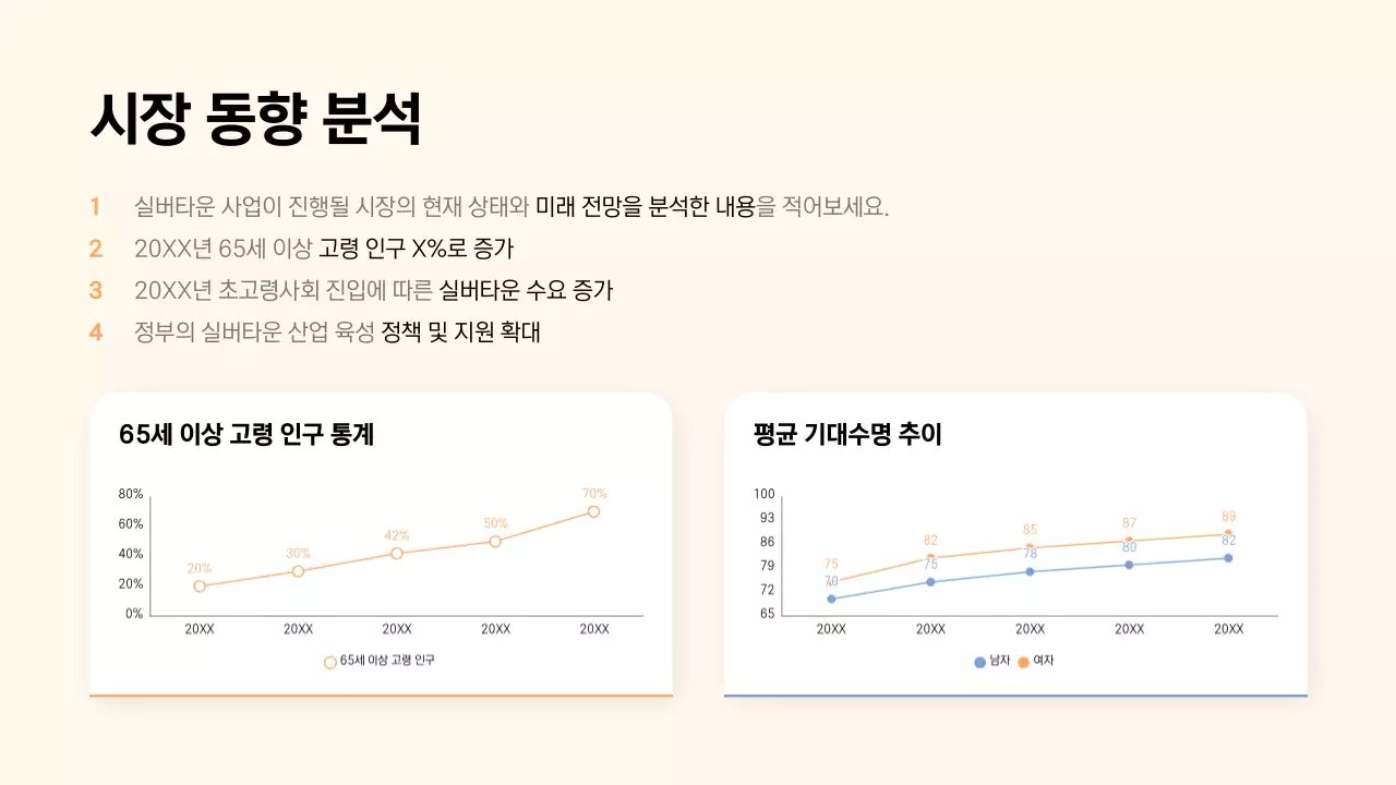 주황의 모던 노후 계획 안내