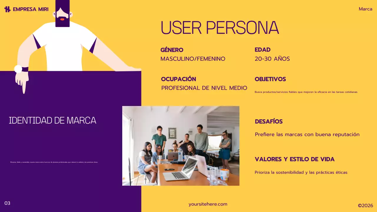 plan de marketing yellow modern