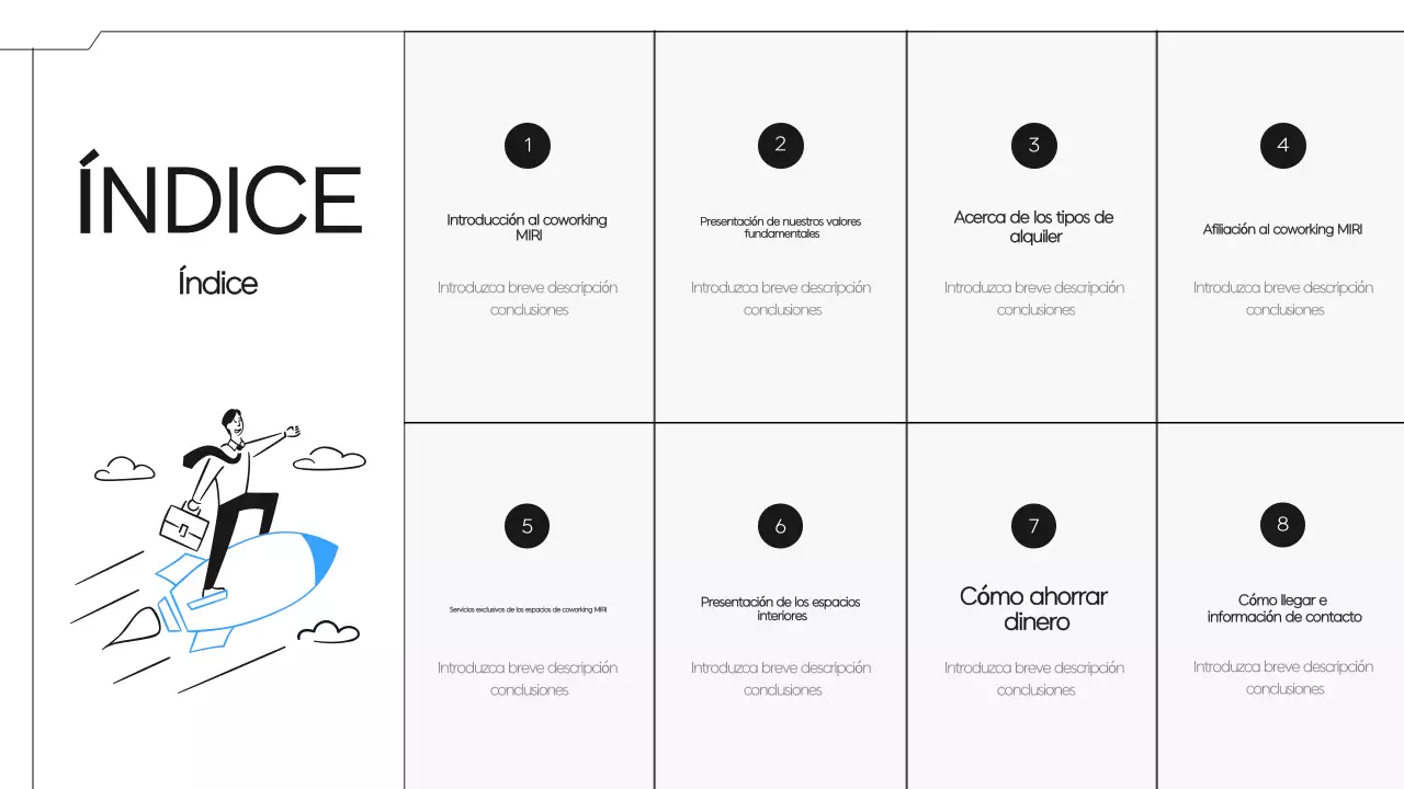 Una sencilla propuesta de espacio de coworking en negro y azul