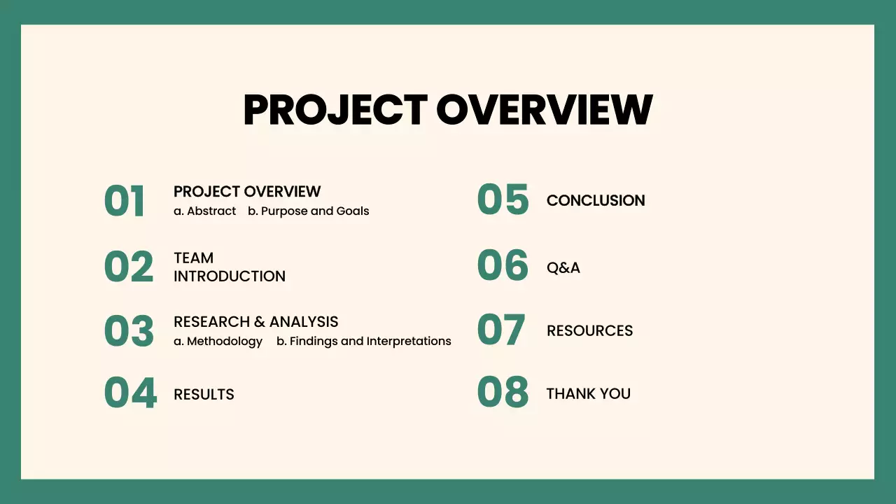 Green Modern Project Presentation