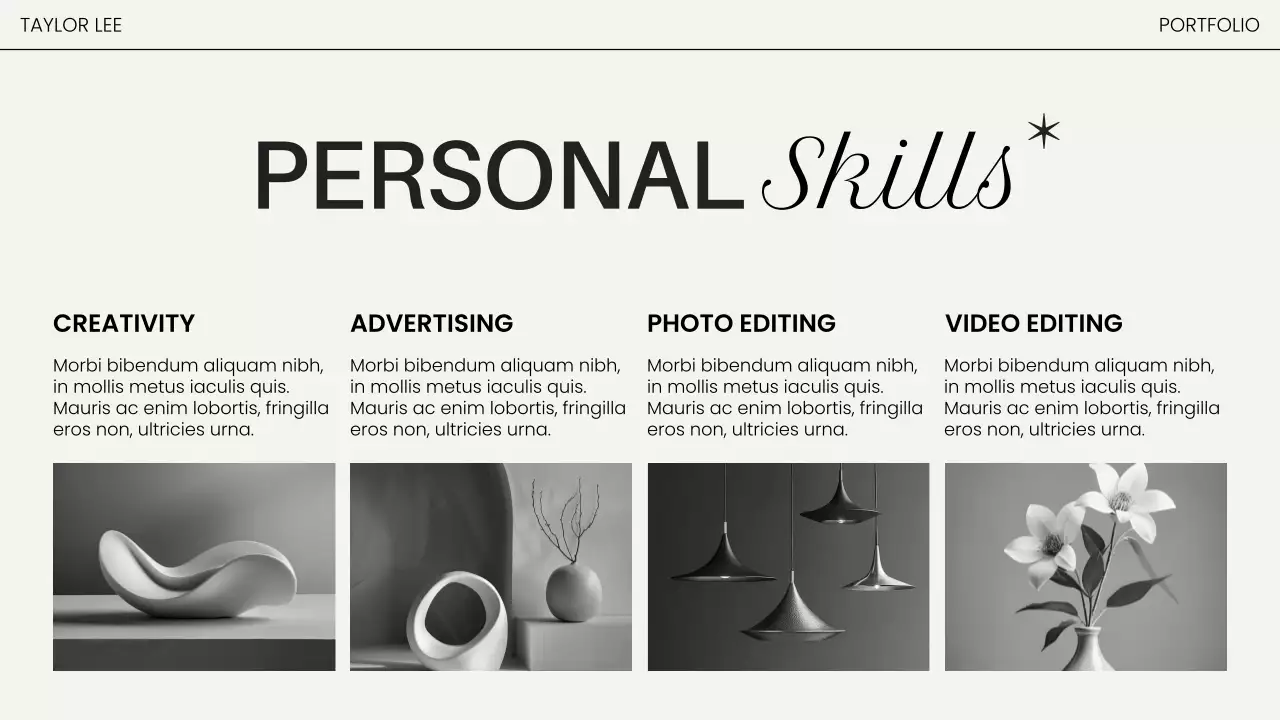 Black Minimal Portfolio Design Presentation