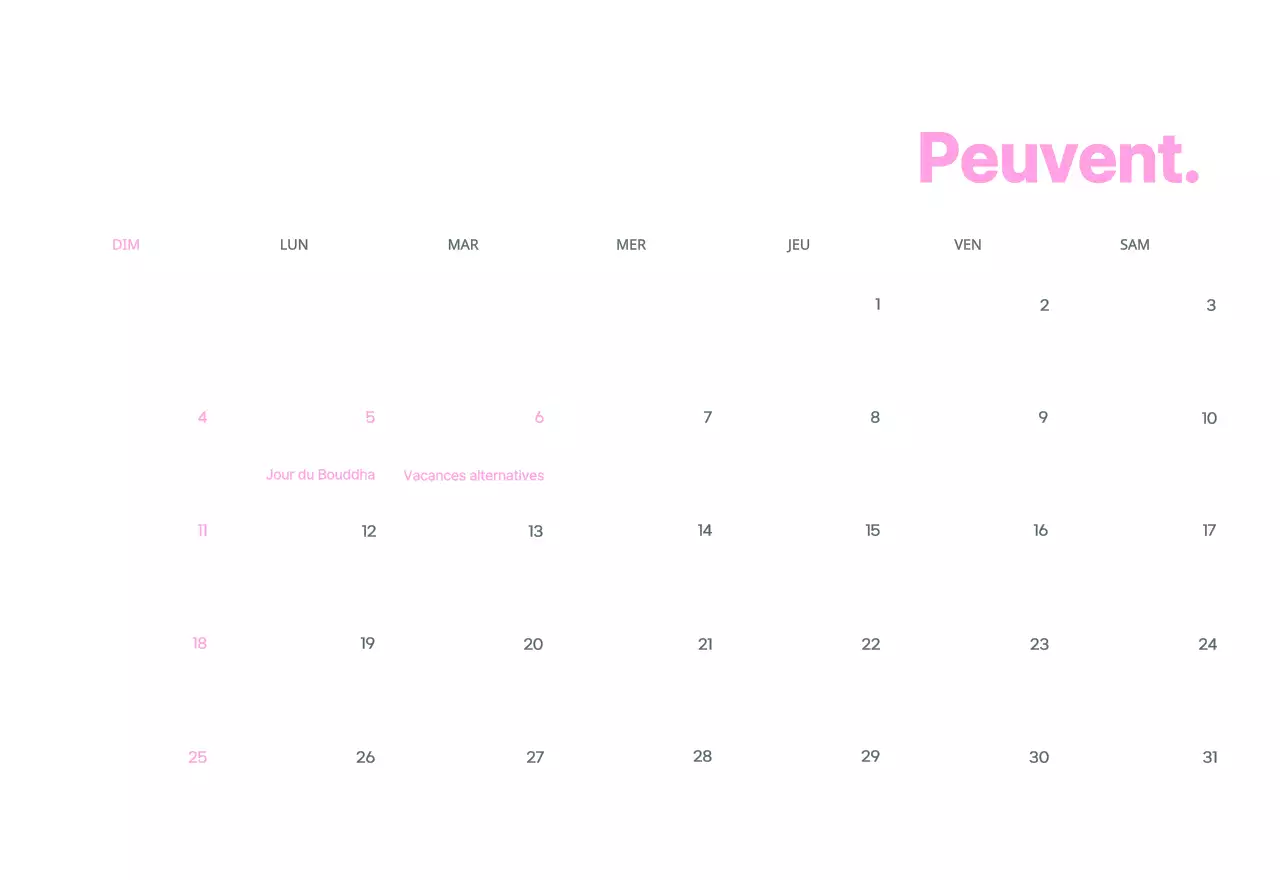 Calendrier d'entreprise avec de jolies illustrations