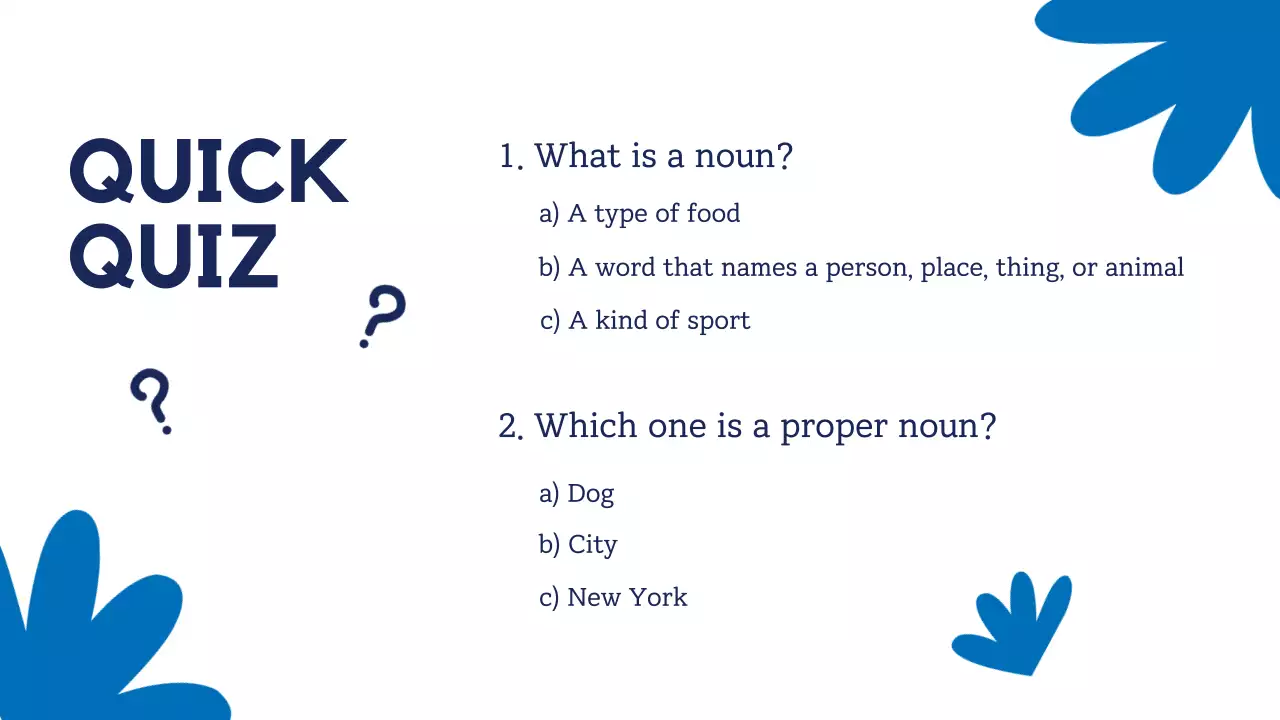 Blue Simple Grammar Guide Presentation
