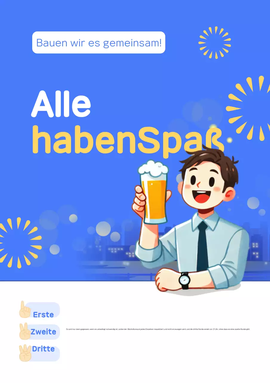 Blue Simple Dinner Leitfaden