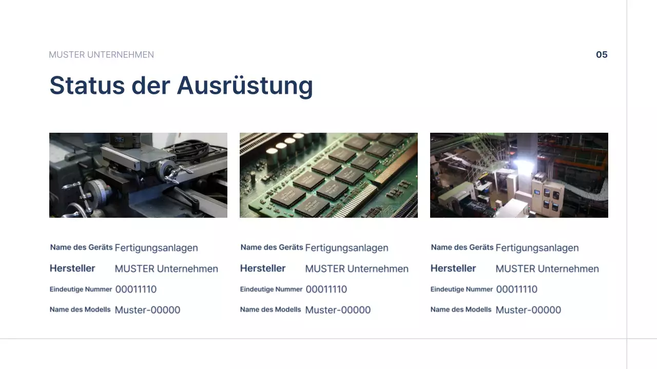 Blue Simple Manufacturing Unternehmensprofil Promotion