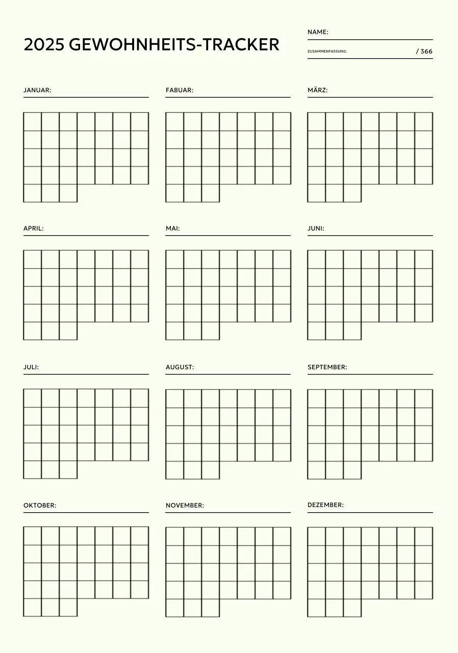Minimalistische Ziel-Tracker-Kalender mit Pastell lila Hintergrund