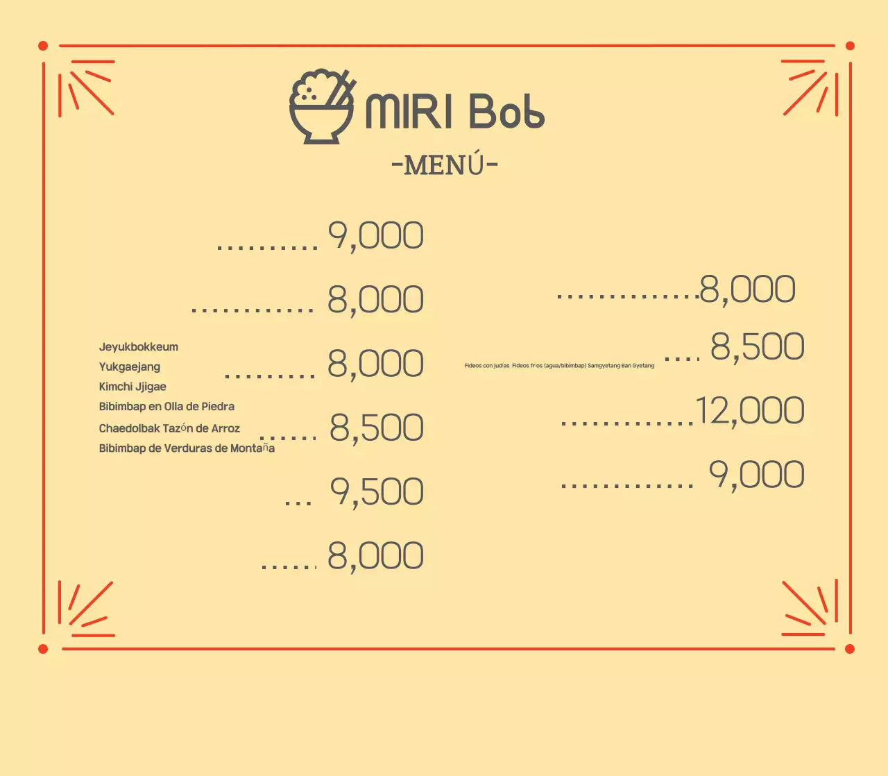 Promocione su menú de comida retro ecológica