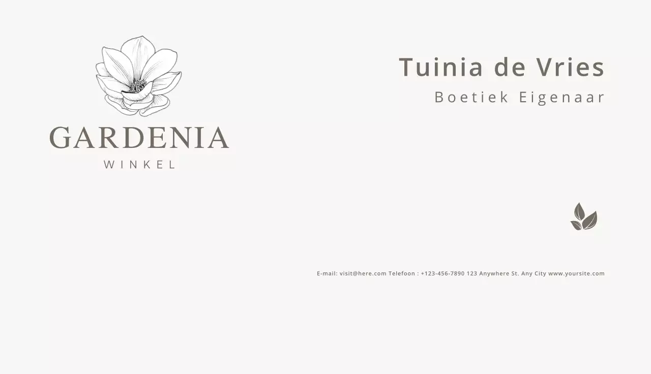 beige minimalistisch visitekaartje