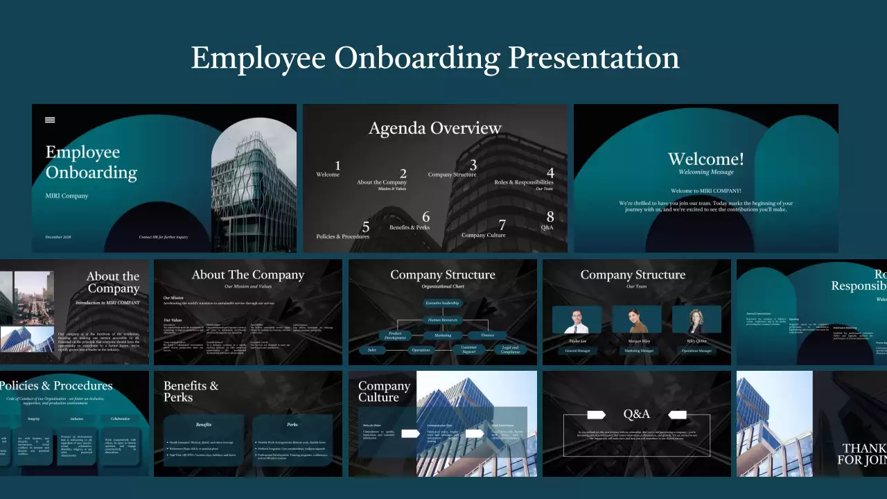 Teal Professional Onboarding Guide Presentation