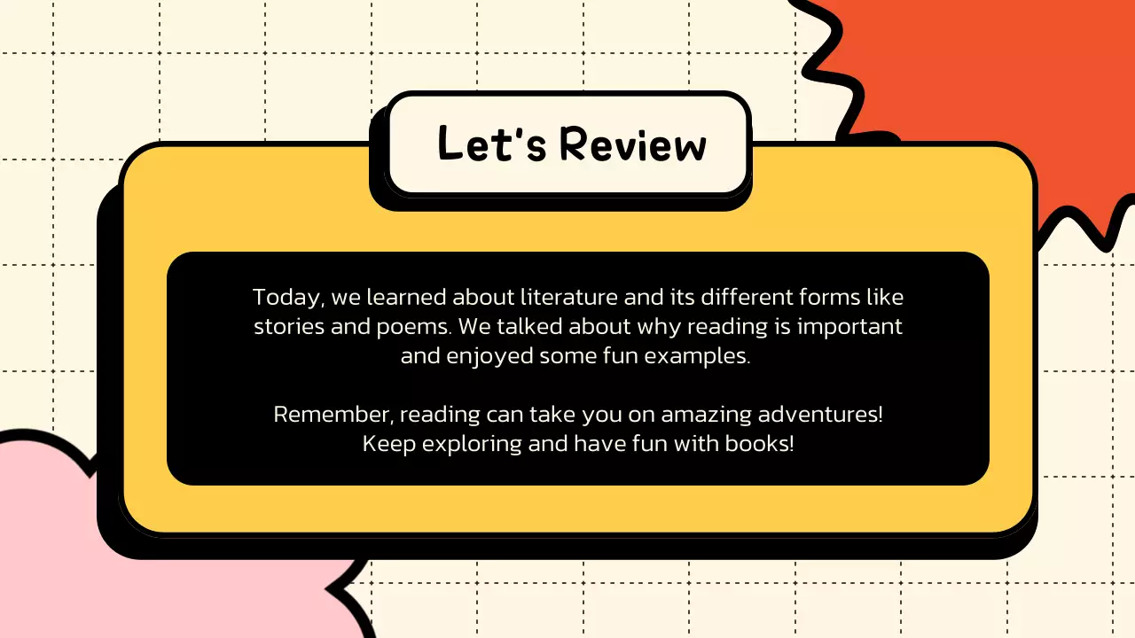 Yellow Minimal Literature Course Presentation