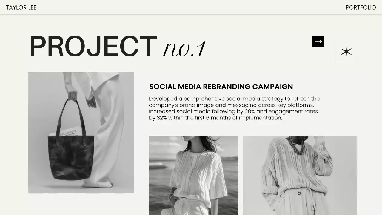 Black Minimal Portfolio Design Presentation