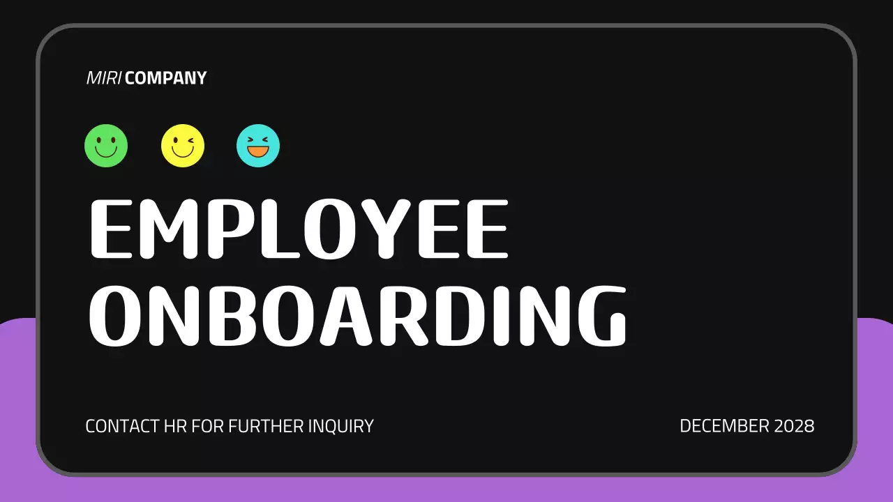 Black Modern Employee Guide Presentation