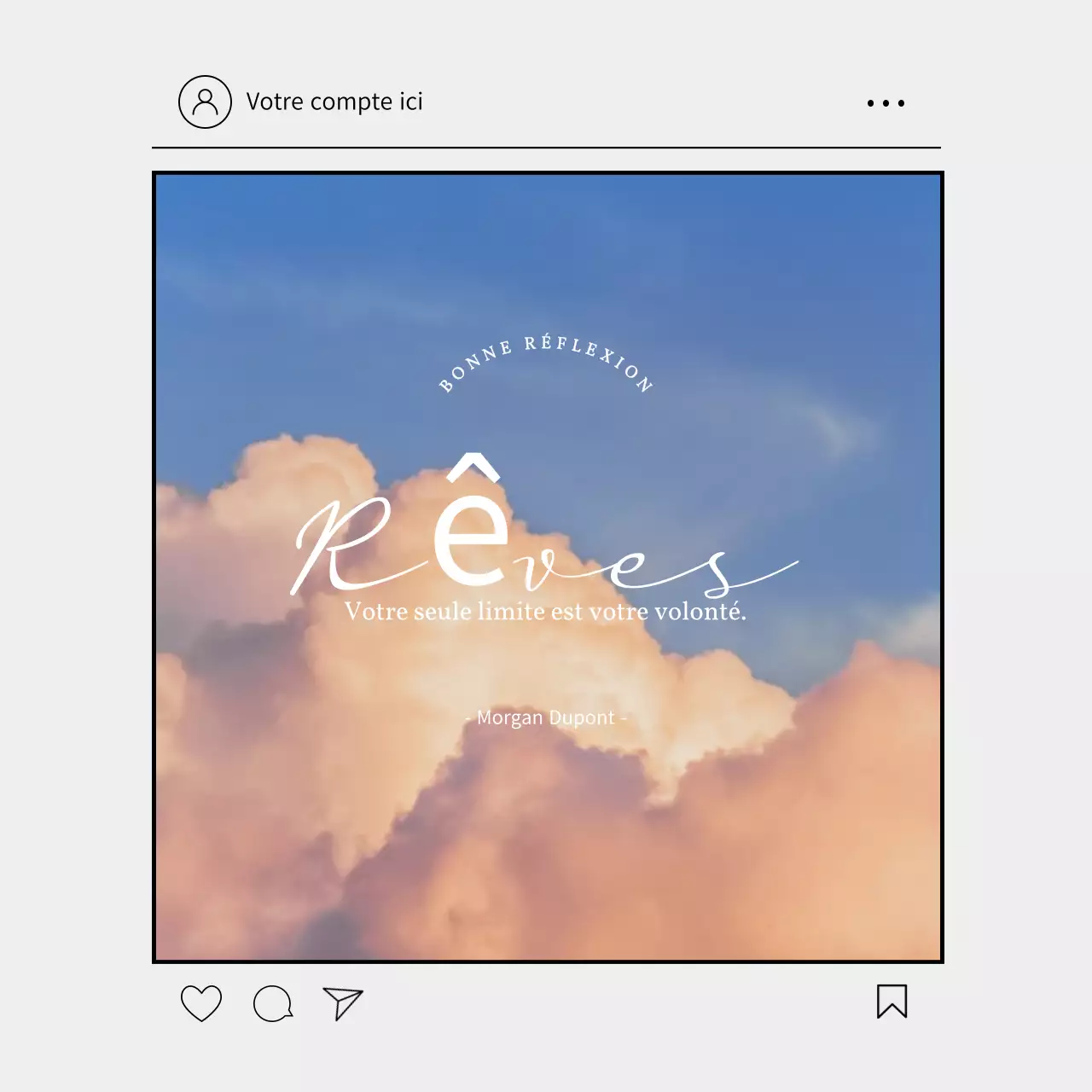 annonce de motivation élégante bleue