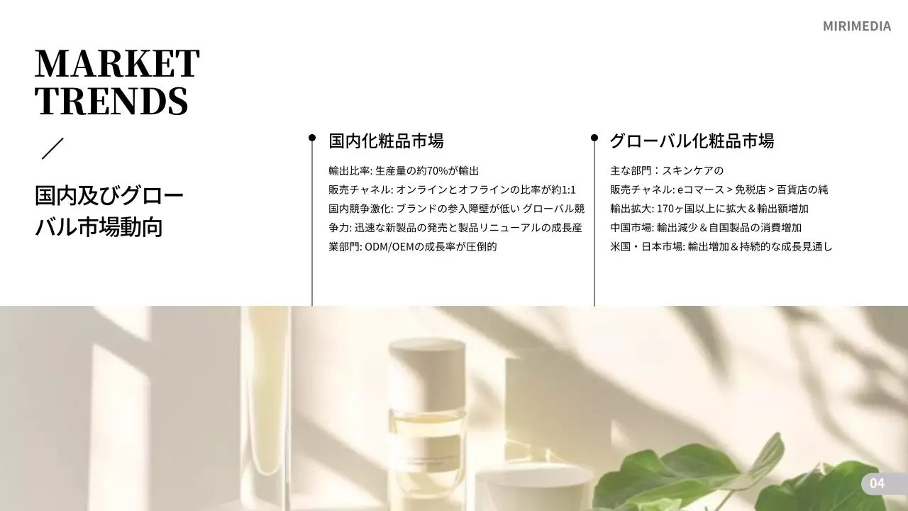 ベージュ シンプル 美容 プレゼンテーション