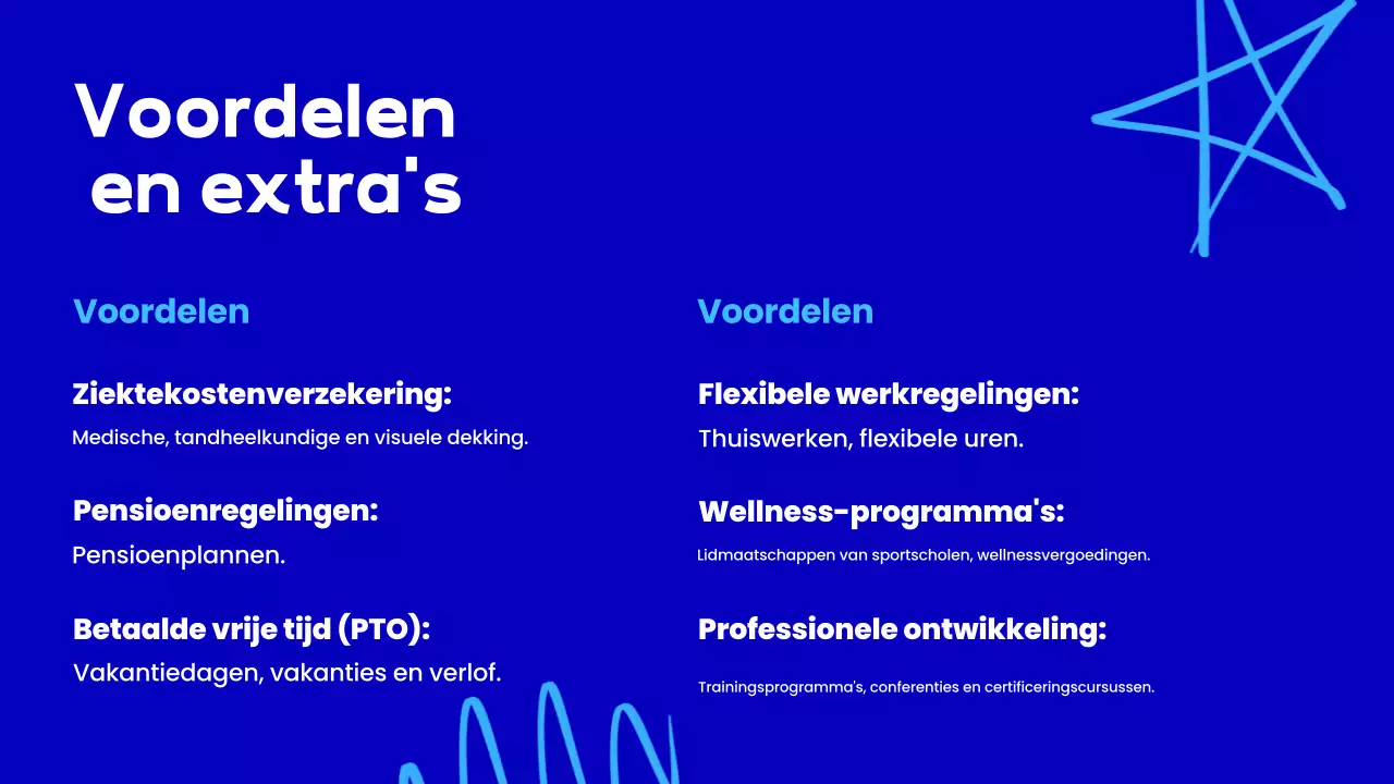 blauwe moderne inwerkpresentatie voor werknemers