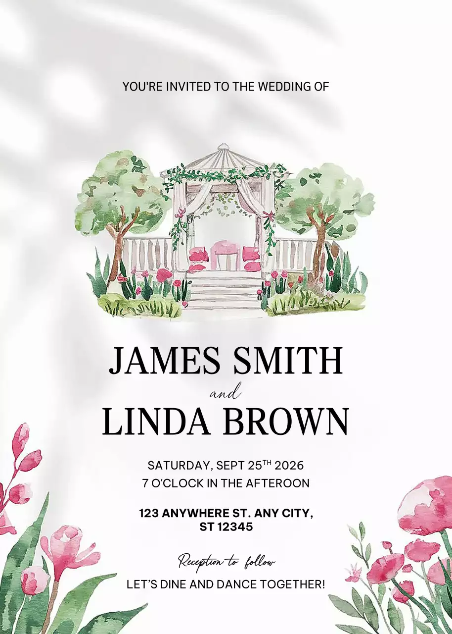 Undangan Pernikahan Elegan Berwarna Putih